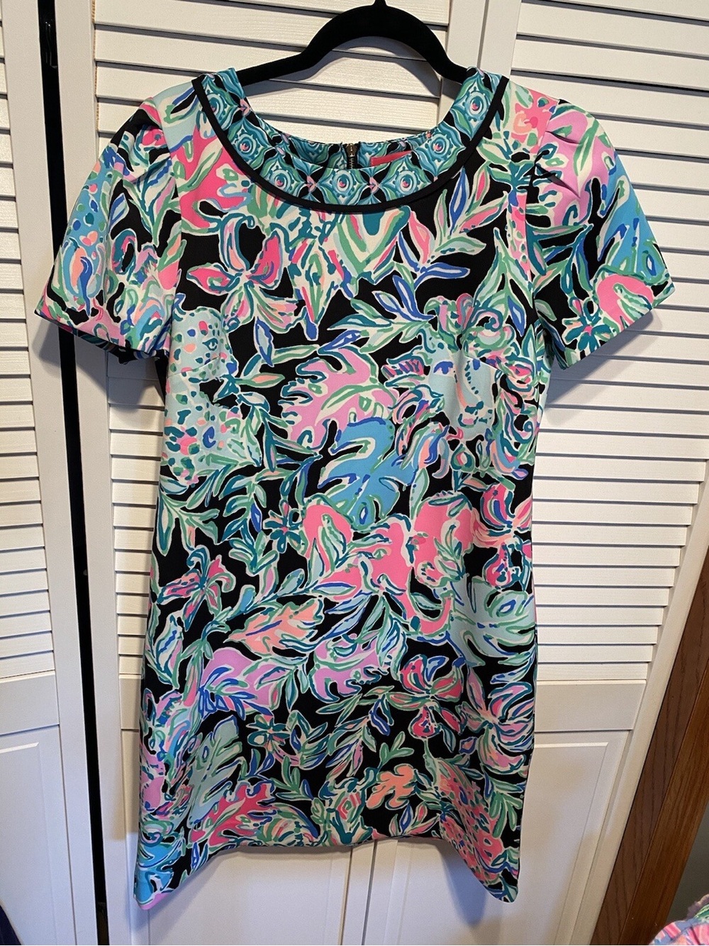 Lilly Pulitzer Tamaya Dress Large L Lets Get Wild Engineered